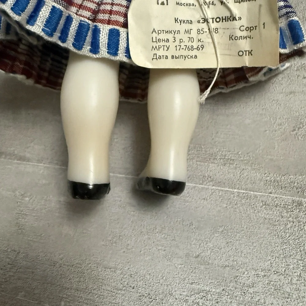 Vintage NEW Russian USSR Soviet Moscow‎ Toy Co. Estonian 1960s -70s Doll